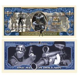 American Art Classics Limited Edition Counter Strike Collectible Million Dollar Bill in Currency Holder