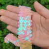 Length10 Yards，Wide 1.1 Inch Elastic Sequin Ribbon Trim for Sewing