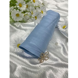 HURESON Women Premium Hijab Head Scarf Lightweight Shimmer Scarves Crepe Wedding Shawls and Wraps for Evening Dresses Shiny, Blue 21#, Large