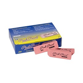 Dixon 77003 Pearl Erasers, Large #101 Size, (Pink, Box of 24)