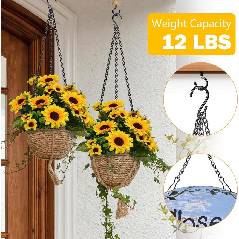 joonnair 5 m DIY Metal Hanging Chain with 10 Eye