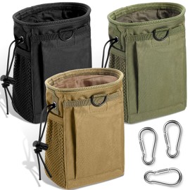 3 Pieces Tactical Colored Dump Pouch Military Belt Pouch Molle Adjustable Attached Hip Holster Bags with 3 Pieces Iron Snap Hook for Men Women Outdoor Sport Traveling Use