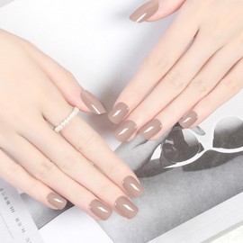Hamefen Press On Nails, 24 Nails with Adhesive Backing Already Applied, Includes 24 Nails, 1 Mini File.S225