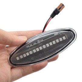 Kakulkomen Turn Signal Lamp Led Front Fender Side Marker Light Compatible with Jaguar S-Type 1999-2007 For XK8/XKR 1996-2005 For XJ 2003-2006 (Crystal)