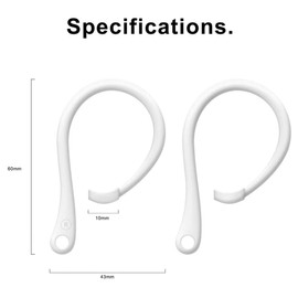JJiaoLinin Earhooks Anti-Lost Ear Hook Holder Ear, 4 Pairs Headphone Hooks, Universal Earhooks, Anti Drop Sports Ear Hooks, Headphones Accessories, Ear Hooks, Compatible with Sports, Running,