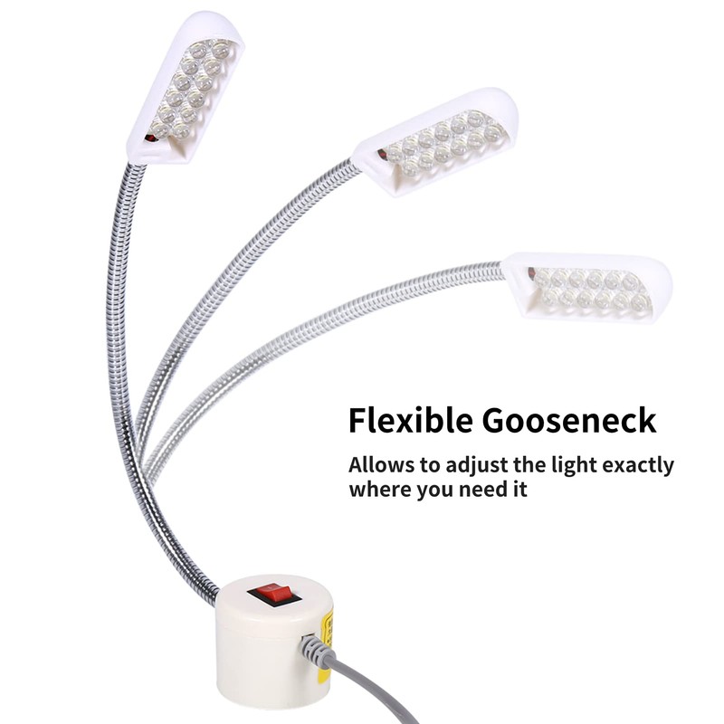 Sewing Machine Light, 12 LED Sewing Lamp Flexible Gooseneck Working