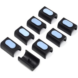 Design61 PTFE Set of 8 for Cantilever Chair Glides for Round Tubes Diameter 24-25 mm Furniture Gliders Clamp Shell Gliders