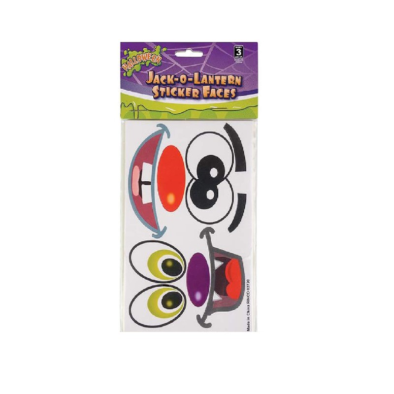 Rhode Island Novelty Make a Pumpkin Jack-O-Lantern Sticker Sheets