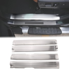 Car Door Sill Plate Protectors Compatible with Toyota Tundra 2007-2021 Car Door Entry Guards Sill Scuff Cover Step Protector Door Sill Scuff Plate Door Sill Cover Decoration Trim Internal Accessories