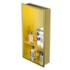 Bernkot Stainless Steel Shower Niche 12" X 24" Gold with