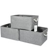 CREADARD Small Storage Box with Cotton Handles, Fabric Foldable Linen