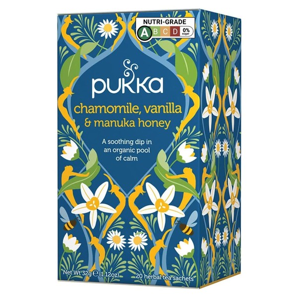 PUKKA HERBS Organic Chamomile Vanilla Manuka Tea, 20 CT