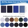 Iron-On Patches, 12.5 x 9.5 cm, Jeans, Iron-On Patches, Jeans