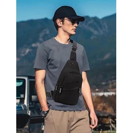 EVANCARY Small Sling Bag for Women Men, Sling Backpack Chest Daypack Crossbody Bag for Travel Sports Running Hiking