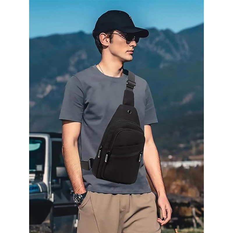 EVANCARY Small Sling Bag for Women Men, Sling Backpack Chest