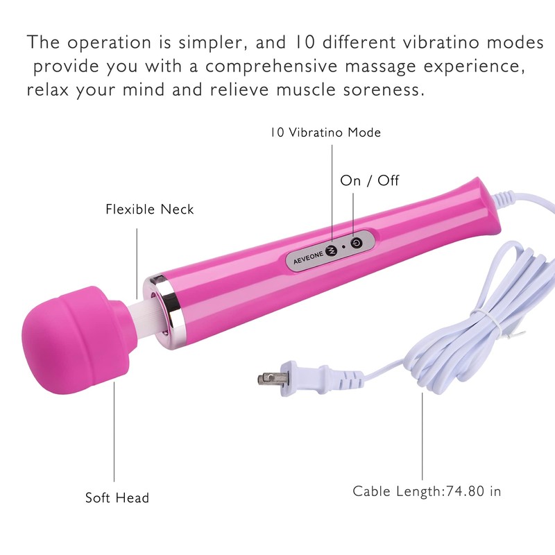 AEVEONE Wired Powerful Handheld Electric Massager, Strong Personal Back Massage