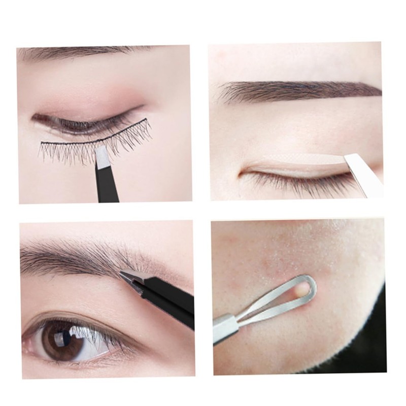 BIUDECO 1pc Stainless Steel Eyebrow Tweezers for Removal Lightweight Multi