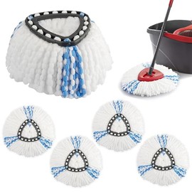 5 pcs repuesto trapeador vileda, Compatible con Vileda, O-Cedar trapeador giratorio repuesto, Repuesto para fregona de microfibra cabezales, Se puede 