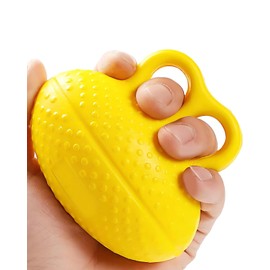 Hand Grip Strength Trainer,Finger Exerciser Balls for Hand Therapy,Stress Relief Balls for Adults(Yellow)