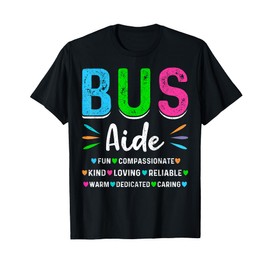Bus Driver Aide Back to School Matching Group Squad T-Shirt