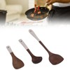 3 Piece Set Wood Utensils Set Wenge Long Handle Spatula