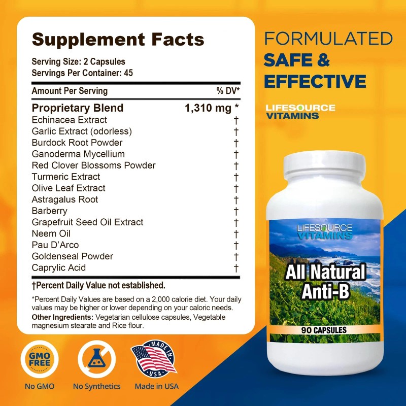 Vitamins All Natural Anti-B for Immune Support, 14 All Natural
