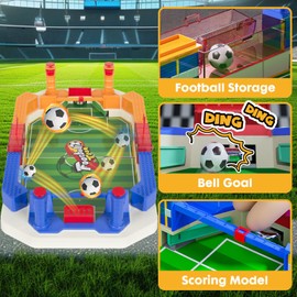 Mini Foosball Game 2025 New Tabletop Football Soccer Pinball for Indoor & Outdoor Play | Desktop Sport Board Game for Adults Kids & Family | Perfect for Home Entertainment & Parties