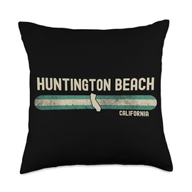 Huntington Beach CA | California | Travel & 80s Style Throw Pillow
