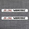2Pcs 5.3L Vortec Hood Emblems Engine Badge Side Door Decal