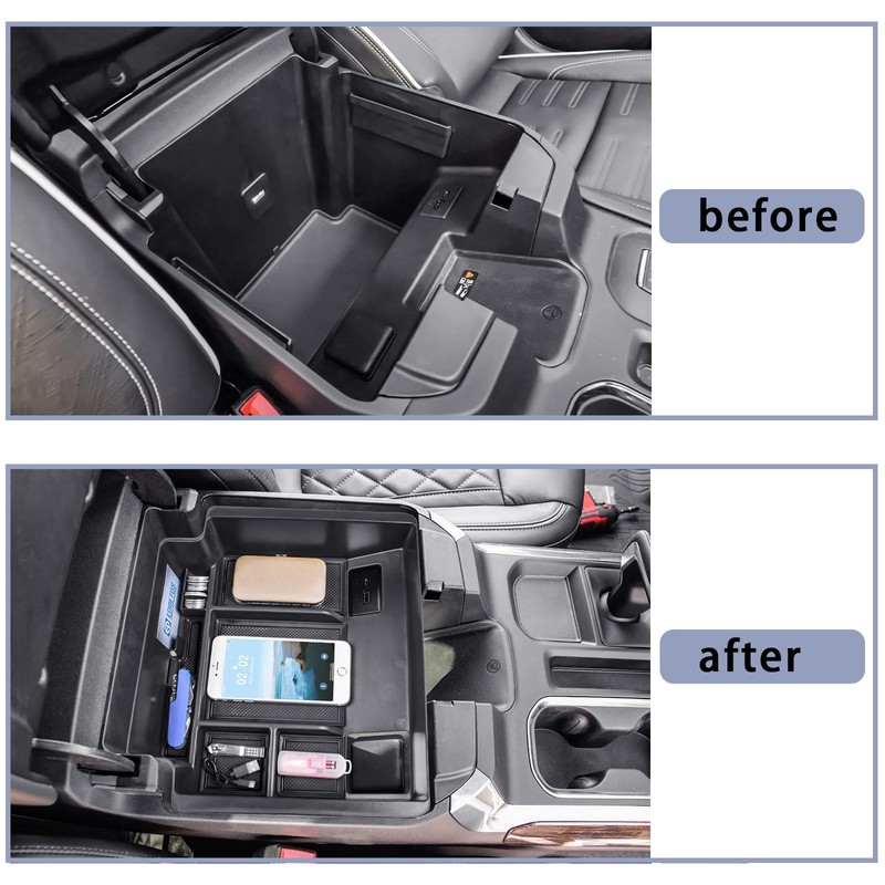 EDBETOS 2022+ Refreshed Full Console Tray Compatible with 2023-2026 GMC