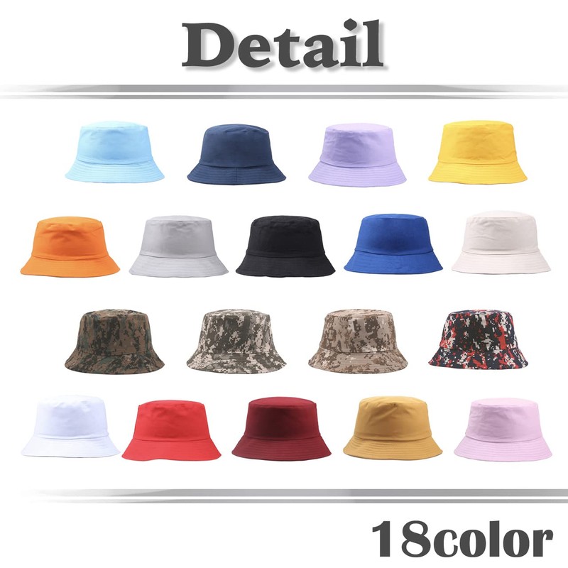White Fang CA503 Women's Bucket Hat, Hat, Plain, Camouflage, Casual,