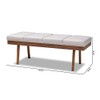 Baxton Studio Larisa Fabric Upholstered Wood Bench in Beige and