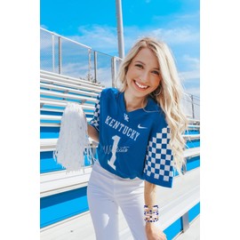 CEALXHENY CEALXHENY Football Game Day Bracelets for Women White Blue Heishi Bracelet Clay Beaded Stretch Bracelets Stackable Football Bracelet Set Game Day Accessories Outfits Jewelry Gifts (Style E)