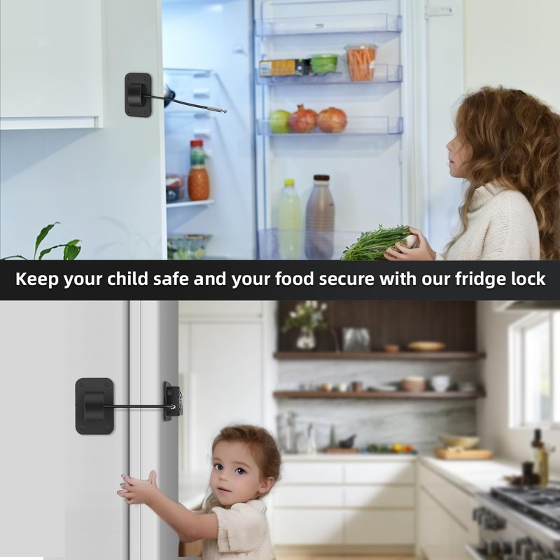 Ougourim Refrigerator Lock - Upgraded Combination Lock for Kids' Safety,