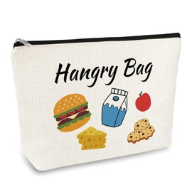 Funny Foodie Gifts for Women Snack Bag Zipper Makeup Bag Friendship Gifts for Her Girl Sister Daughter Coworker Friends Snack Lover Gift Cosmetic Bag Birthday Graduation Gift Emergency Snacks Pouch