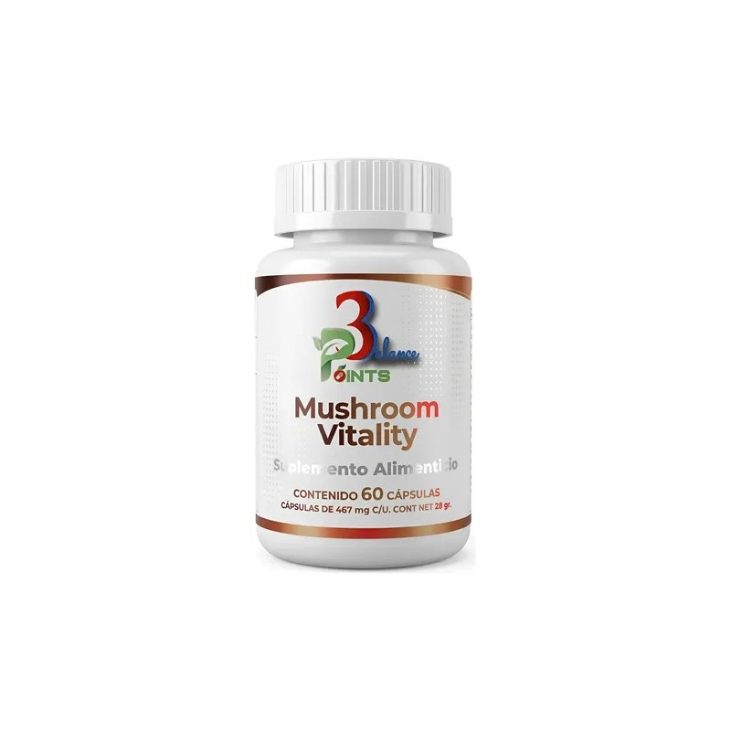 Mushroom Vitality 60cap 3balancepoints Energíaconcentración