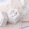 AIEX - Caja de terciopelo para joyas, doble ranura hexagonal