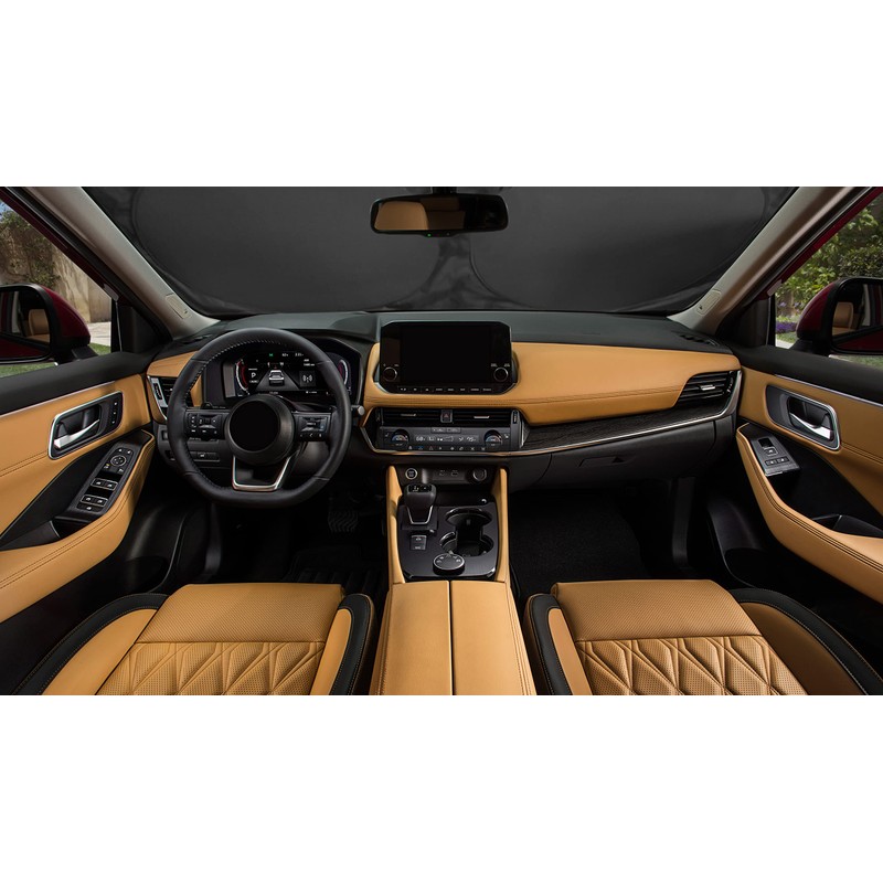 Autopect Windshield Sun Shade - American Flag Design, High-Resolution Sun