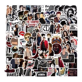 The Vampire Diaries 50 Calcomanias Serie Contra Agua