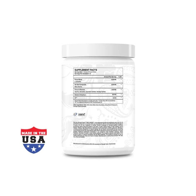Time 2 Bleed Pump Nitro Oxide Powder - 30 Servings