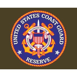 Morale Tags Coast Guard Reserve Emblem  USCGR Seal Vinyl Decal Sticker 5" Round