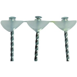 DAIDOHANT 22101 Poly Connecting Umbrella Nails, White, For Wooden Base, Poly Washer, Nominal Diameter (D) 0.08 inches (2.1 mm) x Length (L) 1.5 inches (38 mm), Pack of 270