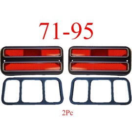 KEY PARTS 71 95 Chevy Van 2Pc Deluxe Red Rear Side Lights G10 G20 G30 GMC