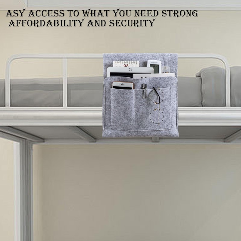 AUCOOMA Dual Purpose Bedside Storage Hanging Bag Versatile Bedside Organizer