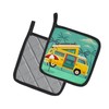 Caroline's Treasures Greatest Adventure Camper Van Pair of Pot Holders,