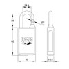 IFAM Mag40 Magnetic Padlock, Model Mag40, with Magnetic Key, Vandal-Proof