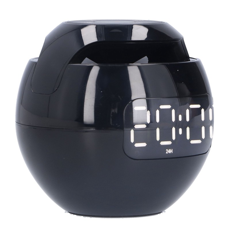 Multifunctional Bluetooth 5.0 Alarm Clock Speaker Rechargeable Ball Shape Portable