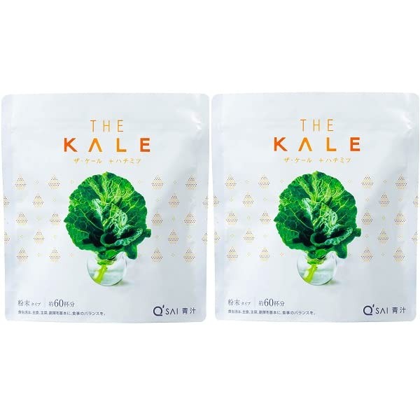 Kusai Honey Green Juice, Kale Green Juice + Honey, 14.2 oz (420 g) (Approx. 30 Day Supply), Powder Type, 2 Bags Bulk Purchase