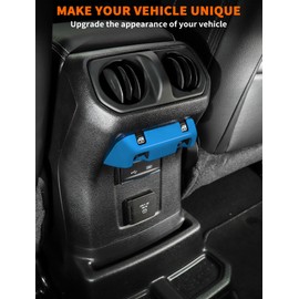 Savadicar Sky Blue Interior Accessories - Rear Seat Window Switch Panel Trim for 2018-Present Jeep Wrangler JL JLU 4XE & Gladiator JT - Solid Color Interior Decor Upgrade Option, 1-Piece
