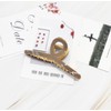 (4 types) Glossy gold point hair pin Snow / (4종)